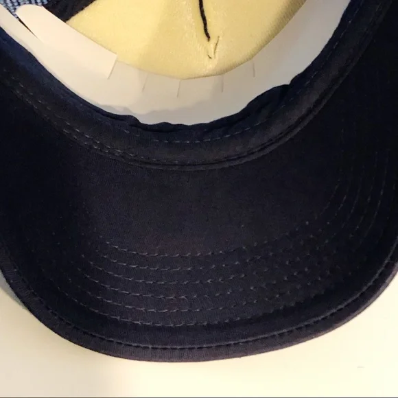 NWOT WATERMAN C4 Slate Blue Red Embroidered C4 Logo Snap Back Mesh Trucker Hat - Picture 10 of 13